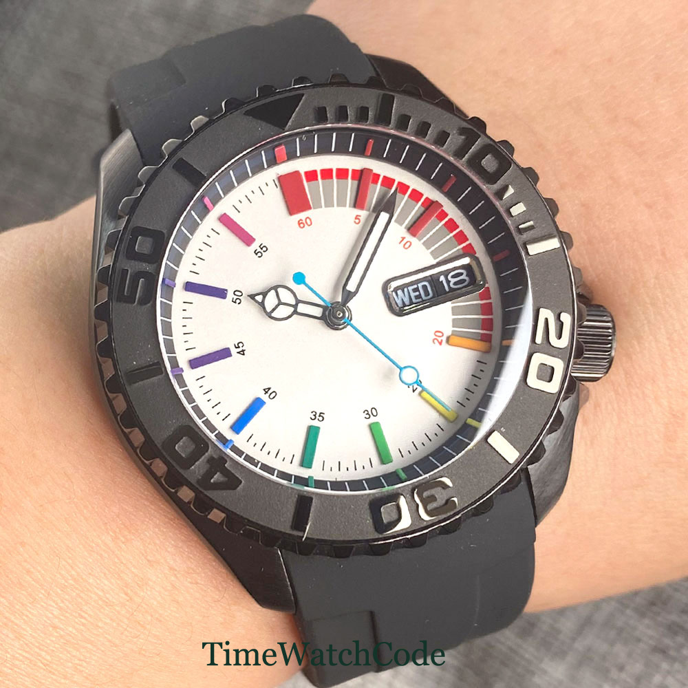 Tandorio 41mm 20ATM Diver Auto - Rubber Strap Diver avis et prix