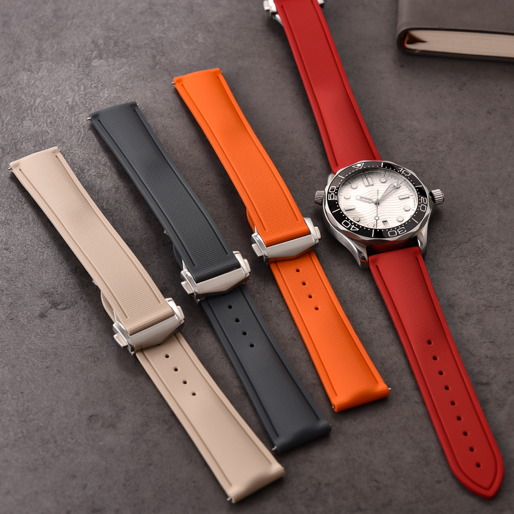 Premium Grade Soft FKM Rubber  - Canvas Strap Watch avis et prix