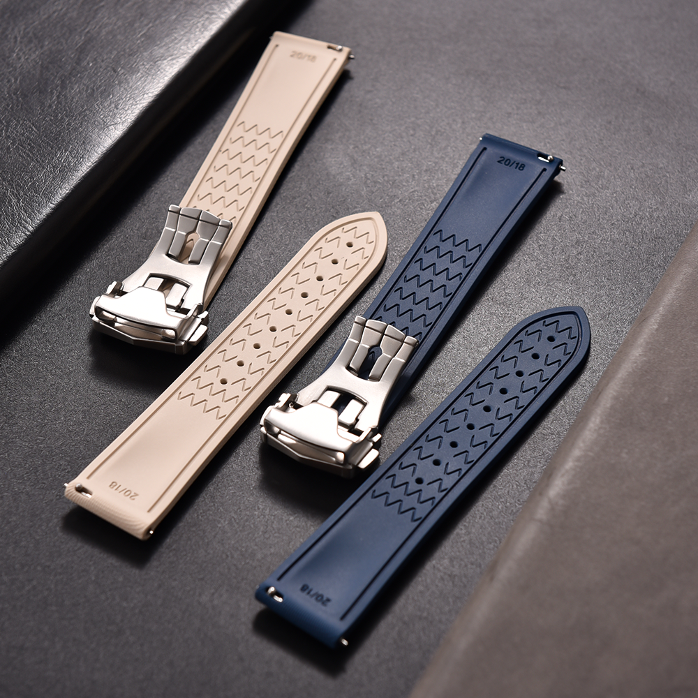 Premium Grade Soft FKM Rubber  - Canvas Strap Watch avis et prix