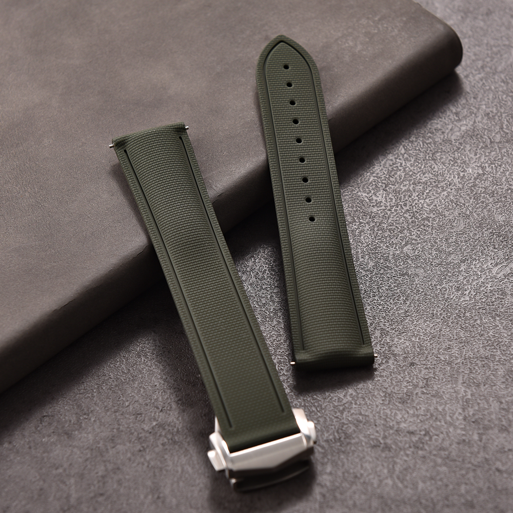Premium Grade Soft FKM Rubber  - Canvas Strap Watch avis et prix