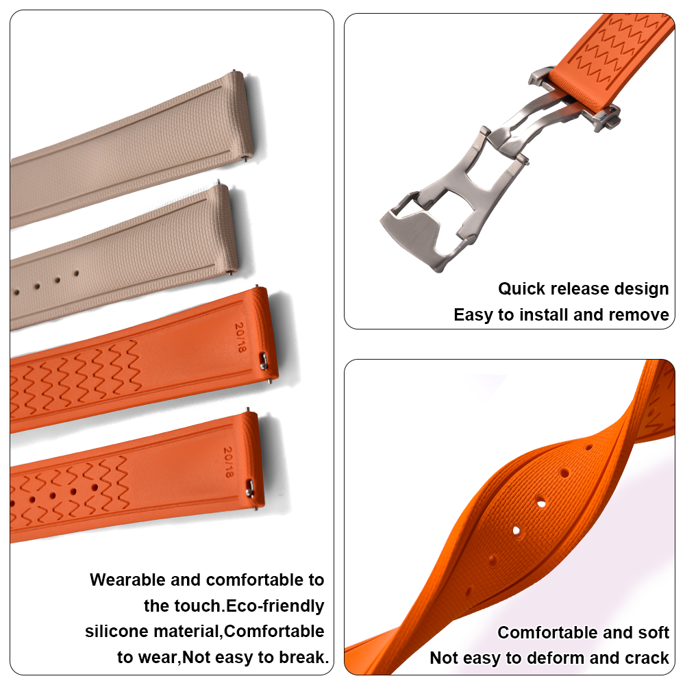 Premium Grade Soft FKM Rubber  - Canvas Strap Watch avis et prix