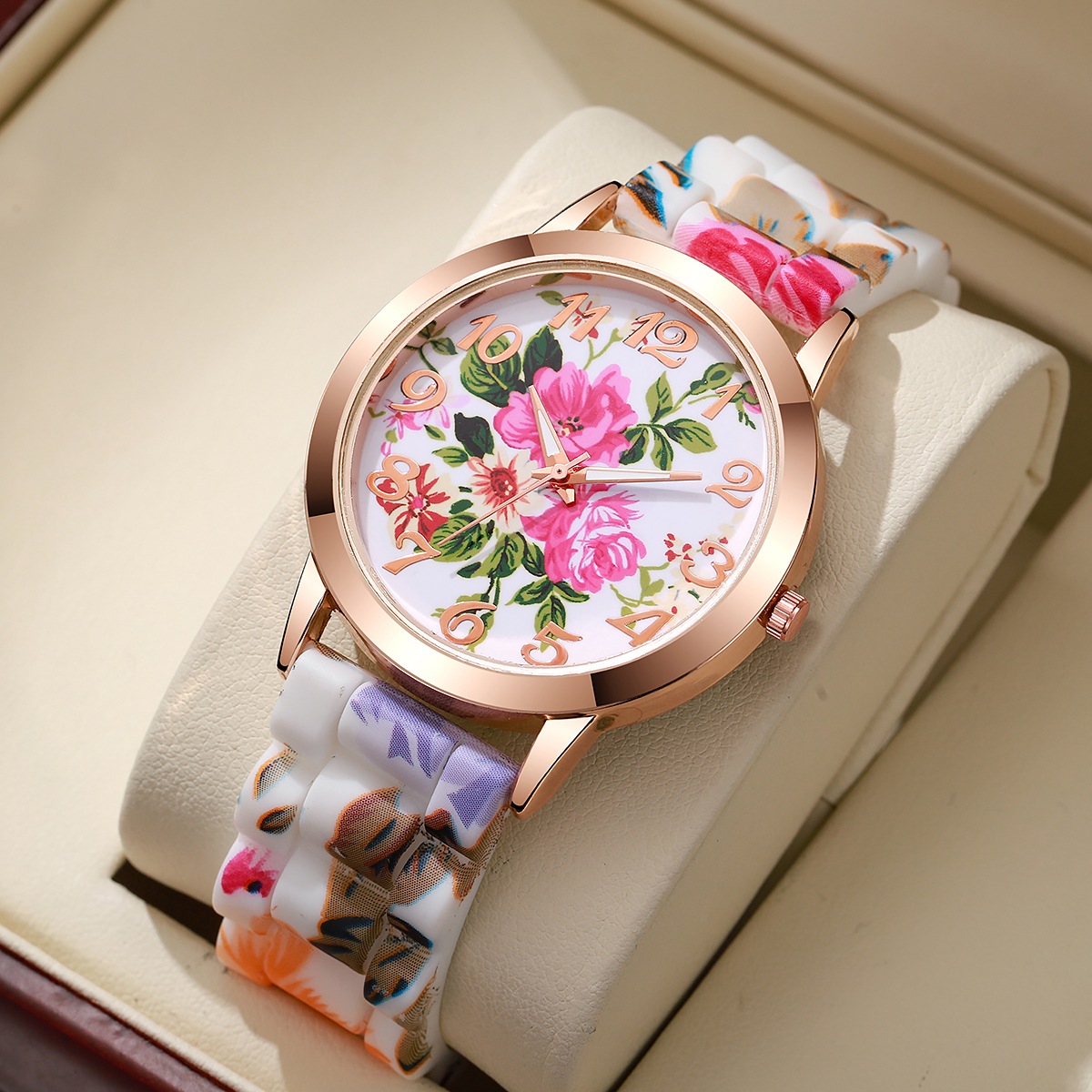 Fashion Flowers Printed Women  - Silicone Band Women avis et prix