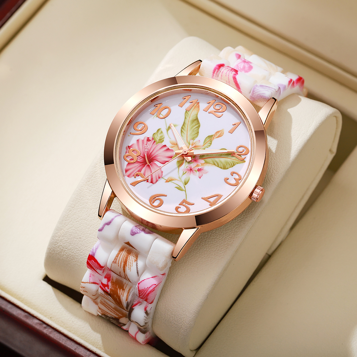 Fashion Flowers Printed Women  - Silicone Band Women avis et prix