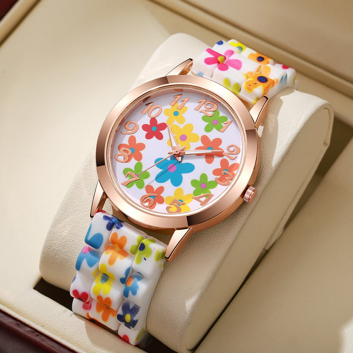Fashion Flowers Printed Women  - Silicone Band Women avis et prix