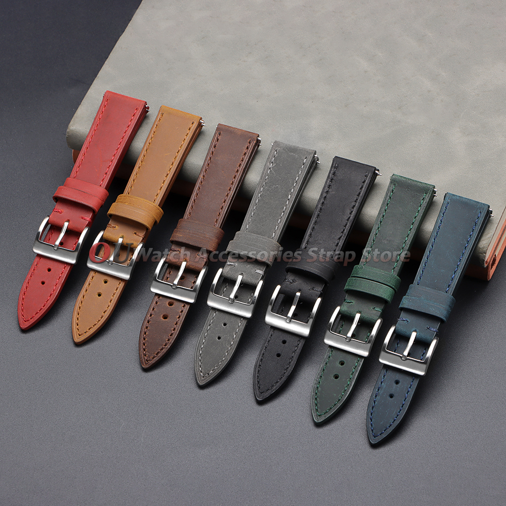 18mm 19mm 20mm 21mm 22mm 24mm  - Leather Strap Quick Release avis et prix
