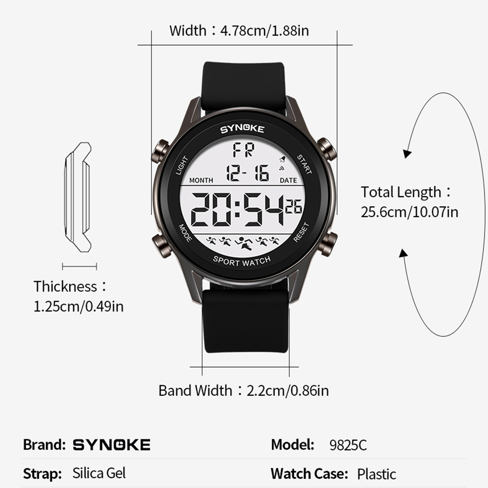 Digital Watches For Men Waterp - Rubber Strap Diver avis et prix