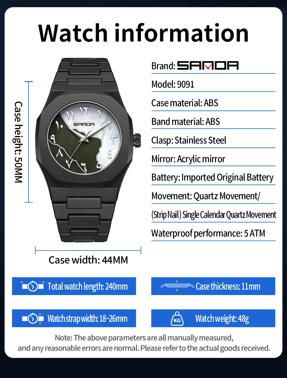 2025 SANDA Fashion Men's and W - Rubber Strap Diver avis et prix