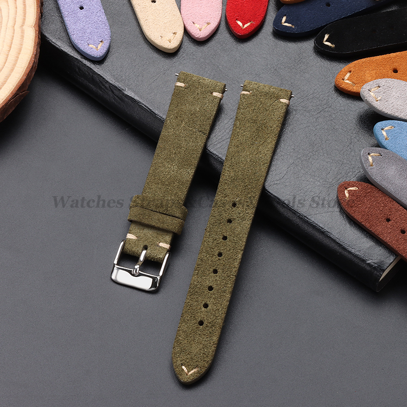 Vintage Genuine Suede Leather  - Suede Strap Watch avis et prix