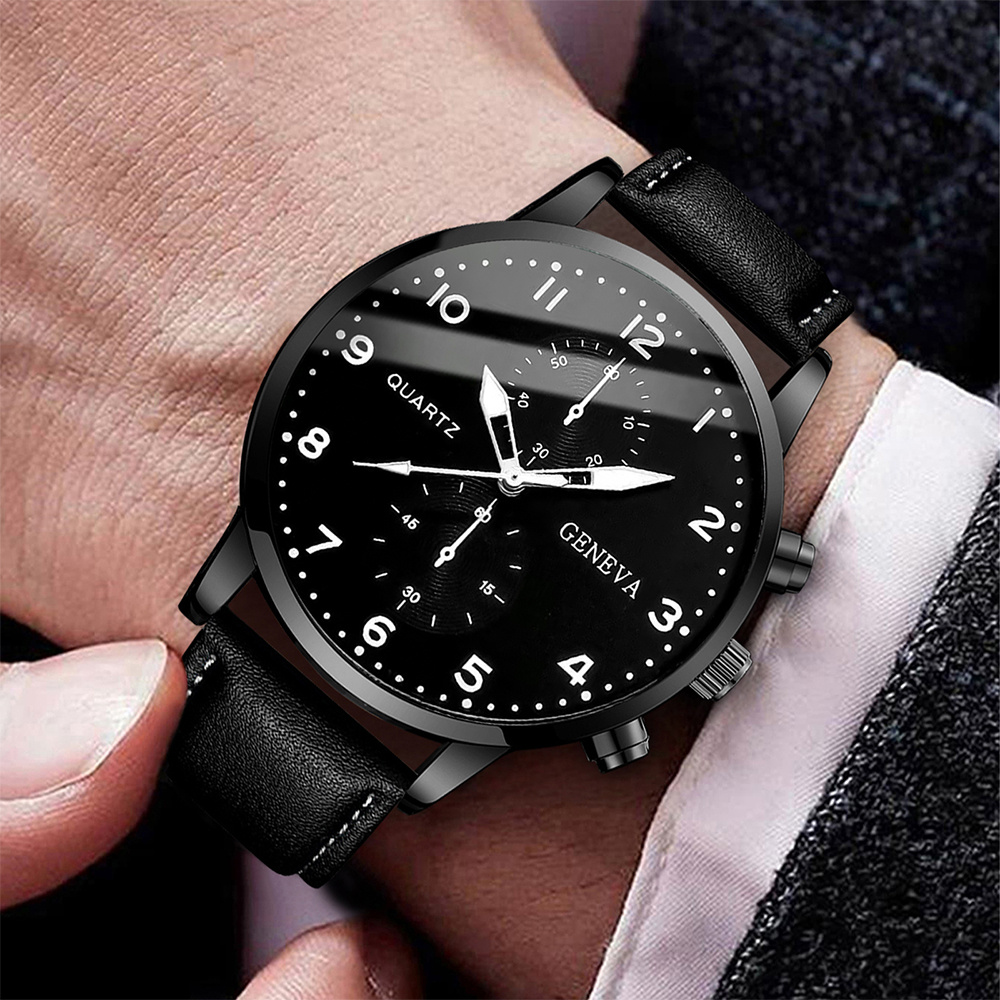 Fashion Men Business Watches C - Leather Watch Band Men avis et prix