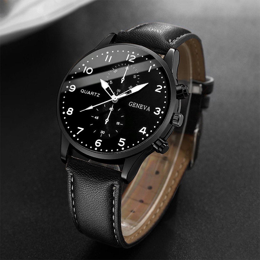 Fashion Men Business Watches C - Leather Watch Band Men avis et prix
