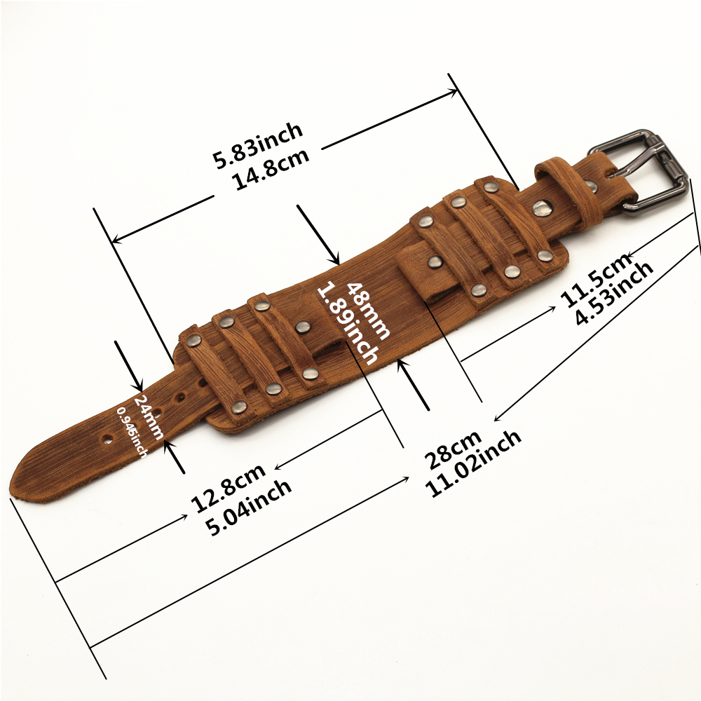 Punk Leather Watch Strap for M - Tropic Strap Vintage avis et prix