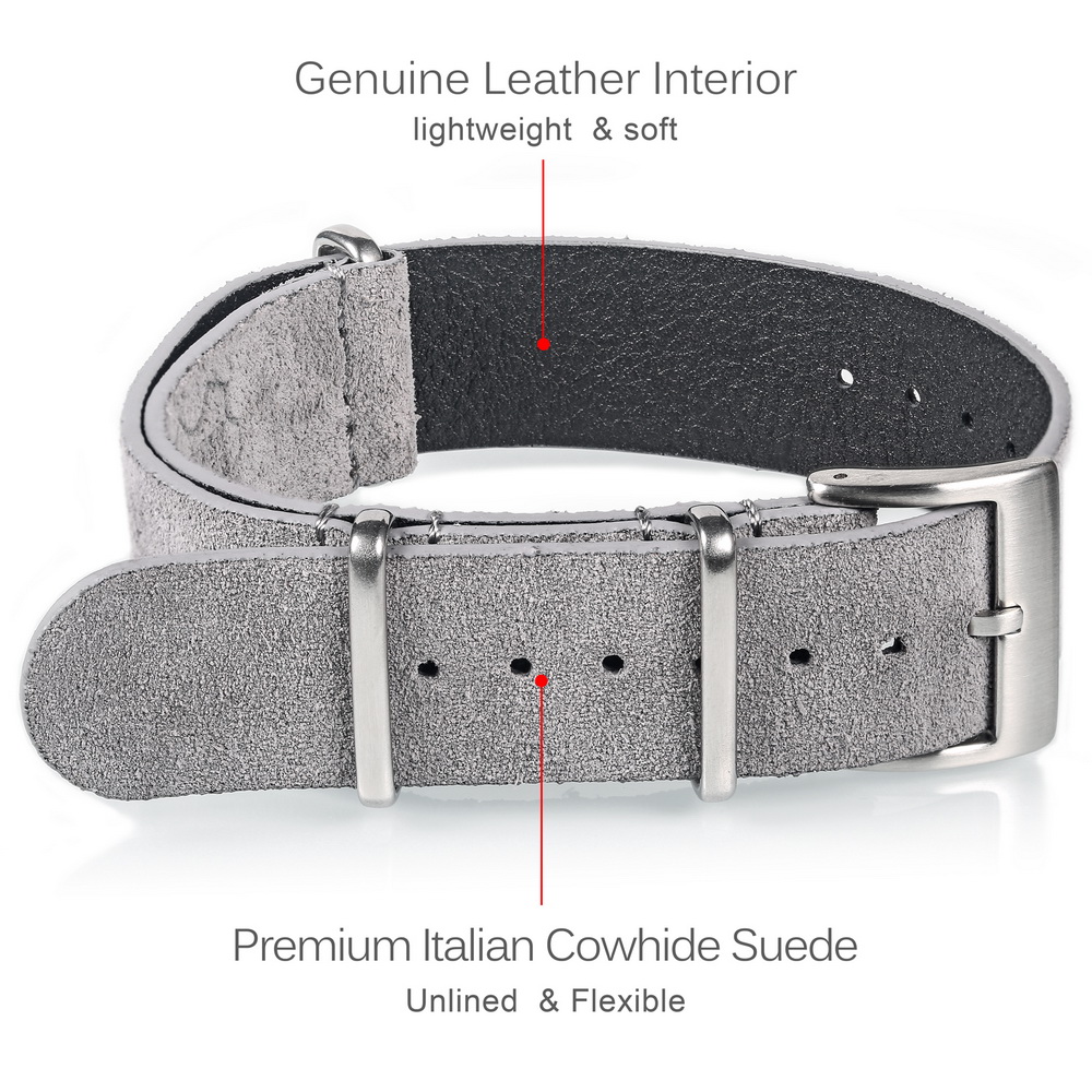 HEMSUT Genuine Leather Watch B - Suede Strap Watch avis et prix