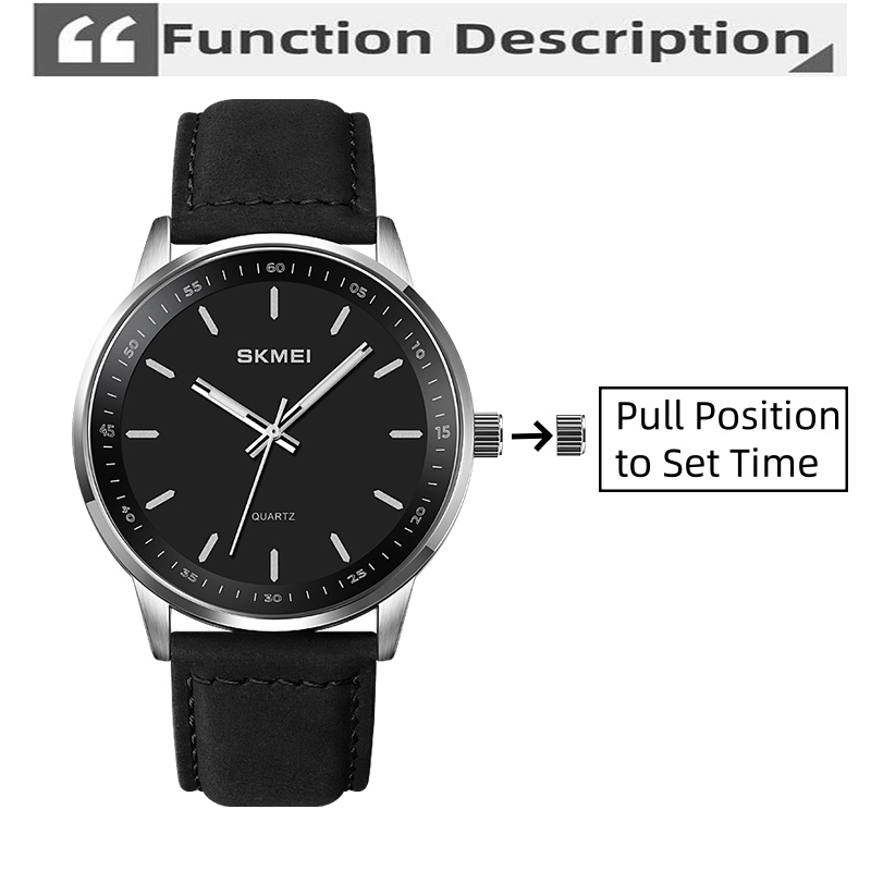 Skmei Original Brand Quartz Wa - Leather Watch Band Men avis et prix