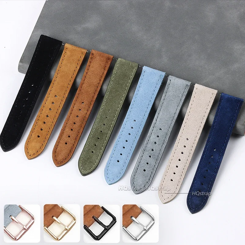 Suede Genuine Leather Watchban - Suede Strap Watch avis et prix