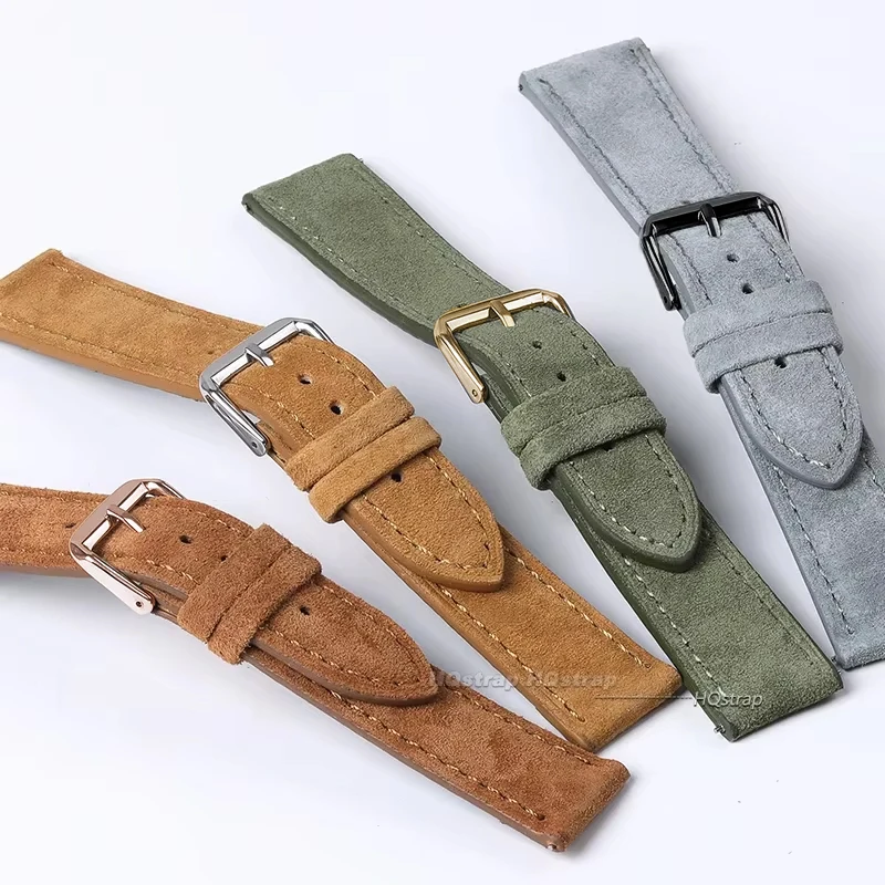 Suede Genuine Leather Watchban - Suede Strap Watch avis et prix
