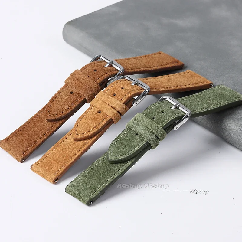 Suede Genuine Leather Watchban - Suede Strap Watch avis et prix