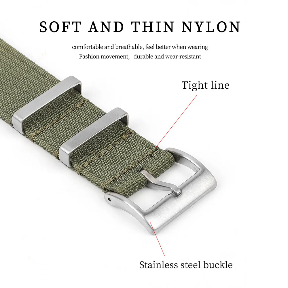 20mm 22mm High Quality Nylon W - Canvas Strap Watch avis et prix